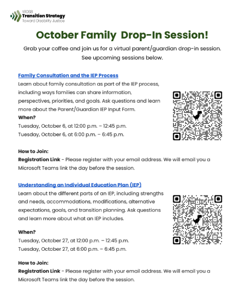 YRDSB Transition Strategy October Session