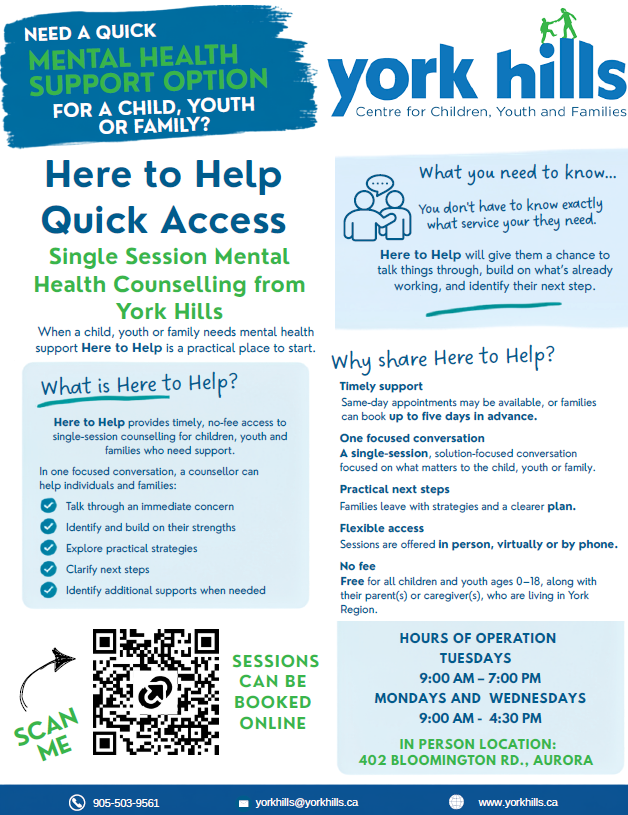 York Hills Centre Information