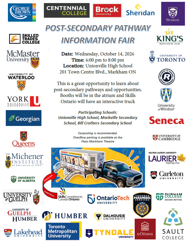 UHS Post-Secondary Fair Oct 14, 2026