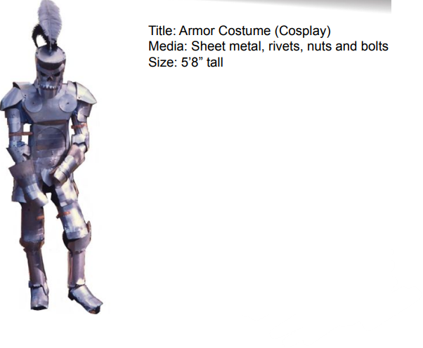 A metal armor costume