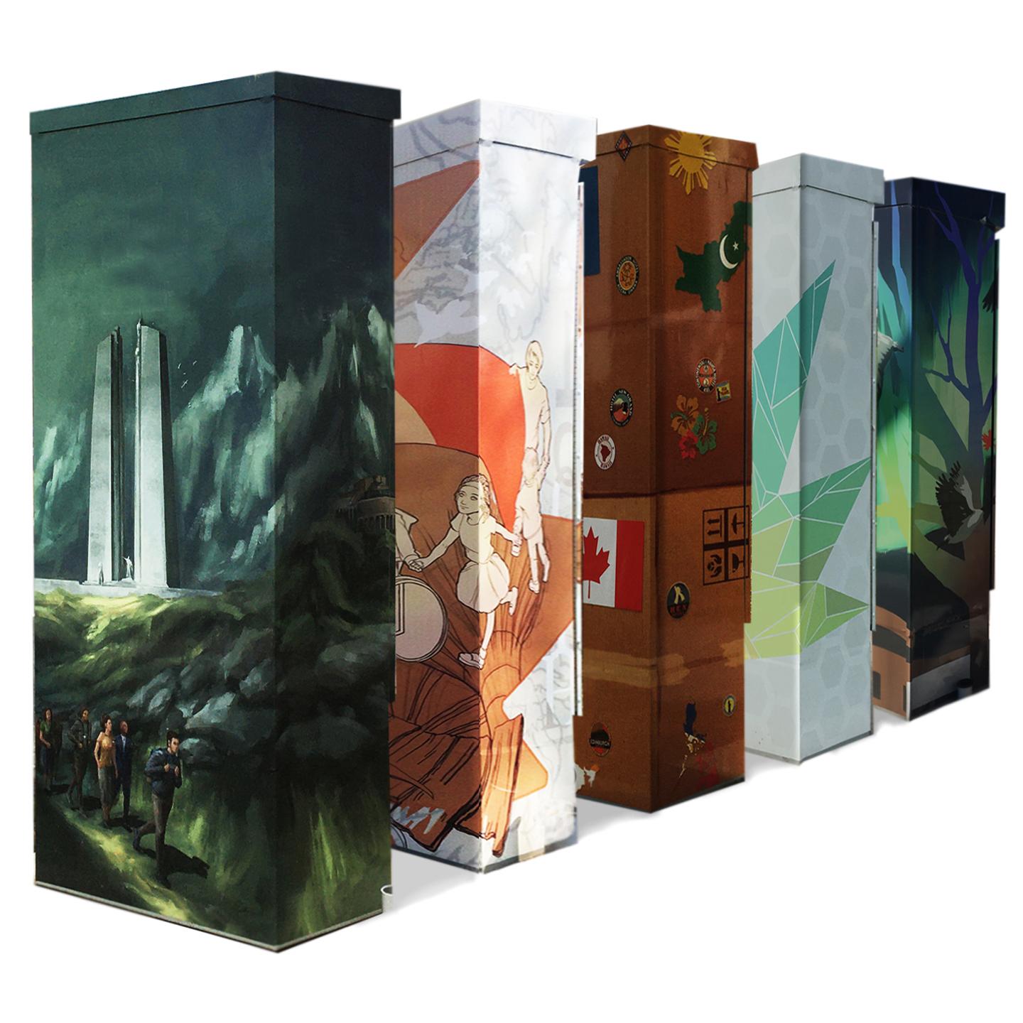 Canada 150 inspired traffic box wraps