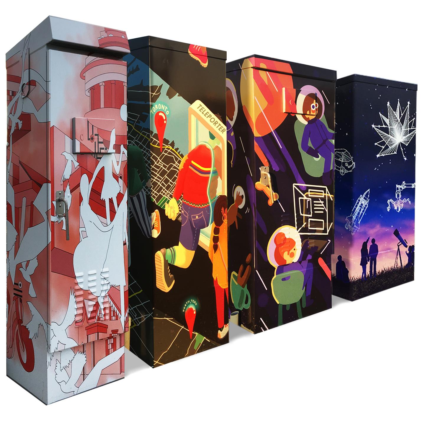 Next 150 inspired traffic box wraps