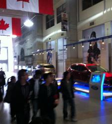 Students walking in the Scotiabank Arena (known as the Air Canada Centre at the time of this image)