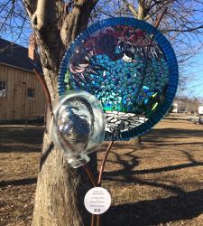 A tile art piece by Claudia Wang and Jasmine Merlin